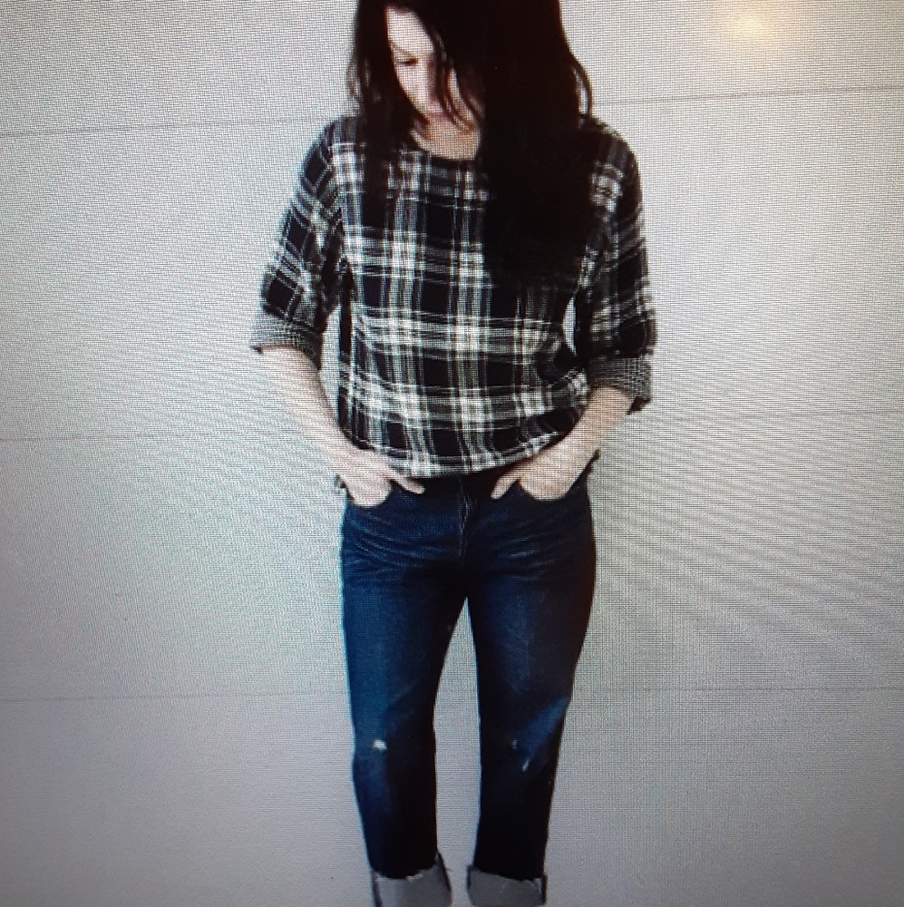 Madewell flannel pocket tee